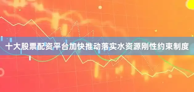 十大股票配资平台加快推动落实水资源刚性约束制度