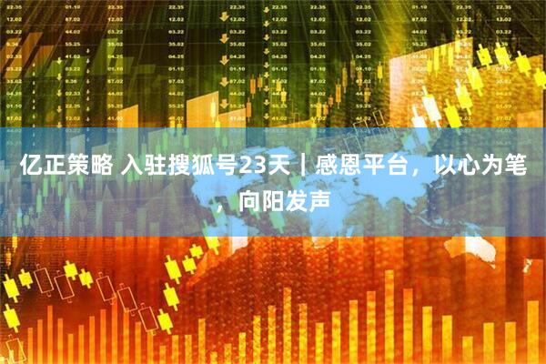 亿正策略 入驻搜狐号23天｜感恩平台，以心为笔，向阳发声