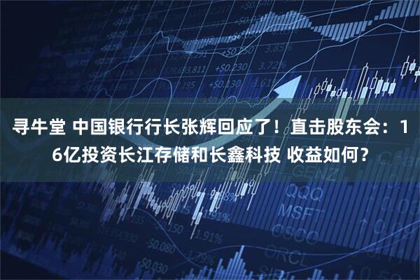 寻牛堂 中国银行行长张辉回应了！直击股东会：16亿投资长江存储和长鑫科技 收益如何？